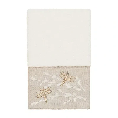 Linum Home Textiles Braelyn Embellished Hand Towel In White
