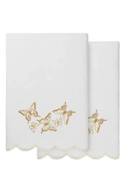 Linum Home Textiles Britney Scallop Set Of 2 Bath Towels In Multi