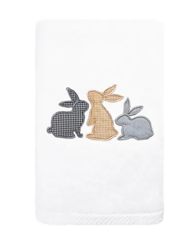 Linum Home Textiles Bunny Row Turkish Cotton Hand Towel In White