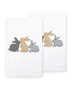 Linum Home Textiles Bunny Row Turkish Cotton Hand Towel In White
