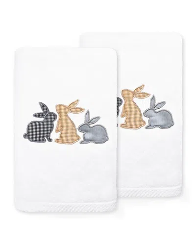 Linum Home Textiles Bunny Row Turkish Cotton Hand Towel In White