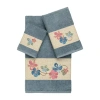 Linum Home Textiles Caroline Embellished 3-pc. Bath Towel Set In Blue