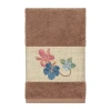 Linum Home Textiles Caroline Embellished Embellished Hand Towel In Brown