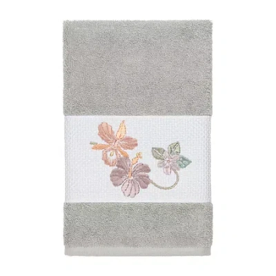 Linum Home Textiles Caroline Embellished Embellished Hand Towel In Gray