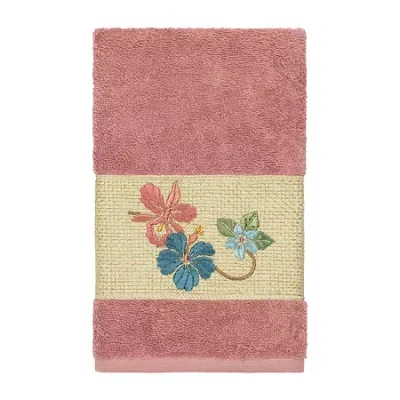 Linum Home Textiles Caroline Embellished Embellished Hand Towel In Pink