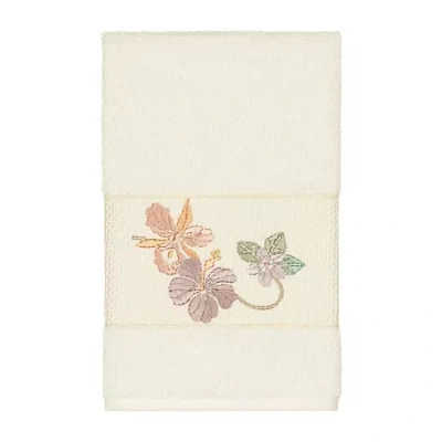 Linum Home Textiles Caroline Embellished Embellished Hand Towel In White