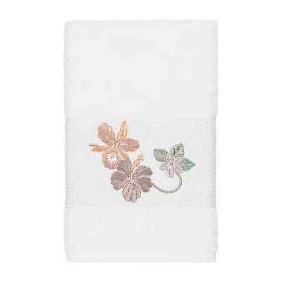 Linum Home Textiles Caroline Embellished Embellished Hand Towel In White