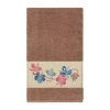 Linum Home Textiles Caroline Embellished Floral Bath Towel In Brown