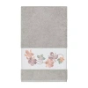 Linum Home Textiles Caroline Embellished Floral Bath Towel In Gray
