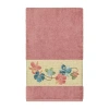 Linum Home Textiles Caroline Embellished Floral Bath Towel In Pink