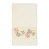 Linum Home Textiles Caroline Embellished Floral Bath Towel In Sand
