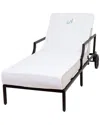 Linum Home Textiles Chaise Lounge Cover-(monogram A-z) In White