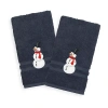 Linum Home Textiles Christmas 2-pc. Embellished Hand Towel In Blue