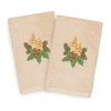 Linum Home Textiles Christmas Candles 2-pc. Hand Towel In Sand