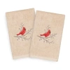 Linum Home Textiles Christmas Cardinal 2-pc. Hand Towel In Sand