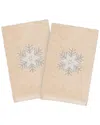 Linum Home Textiles Christmas Crystal Embroidered 2-pc. Hand Towel