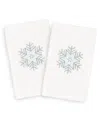 Linum Home Textiles Christmas Crystal White Hand Towels (set Of 2)