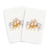 Linum Home Textiles Christmas Deer Pair 2-pc. Hand Towel In White