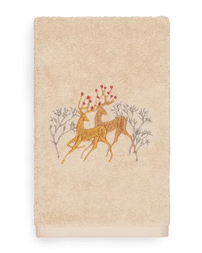 Linum Home Textiles Christmas Deer Pair Hand Towel