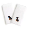 Linum Home Textiles Set Of 2 Embroidered Luxury Hand Towels In White