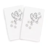 Linum Home Textiles Christmas Dove Embroidered 2-pc. Hand Towel In White