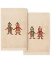Linum Home Textiles Xmas Gingerbread Embroidered 2-pc. Hand Towel