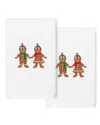 Linum Home Textiles Christmas Gingerbread White Hand Towels (set Of 2)
