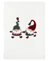 Linum Home Textiles Christmas Gnomes - Embroidered Luxury Turkish Cotton Hand Towel In White