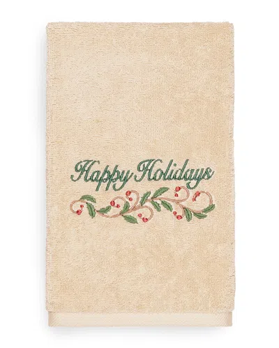 Linum Home Textiles Christmas Happy Holidays Hand Towel