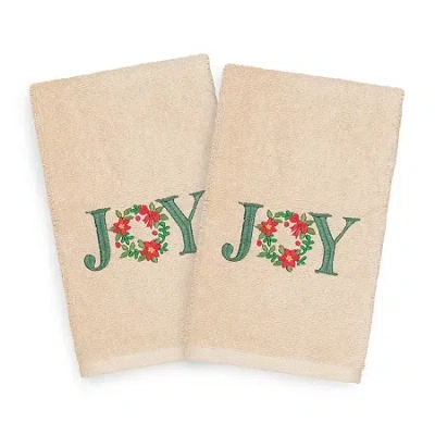 Linum Home Textiles Christmas Joy 2-pc. Hand Towel In Neutral
