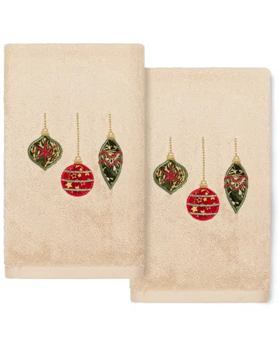 Linum Home Textiles Christmas Ornaments Sand Hand Towels (set Of 2)