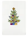 Linum Home Textiles Christmas Presents - Embroidered Luxury Turkish Cotton Hand Towel In White