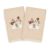 Linum Home Textiles Christmas Snow Family 2-pc. Hand Towel In Sand