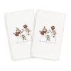 Linum Home Textiles Christmas Snow Family 2-pc. Hand Towel In White