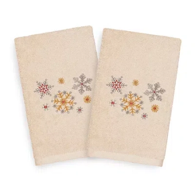 Linum Home Textiles Christmas Snowfall 2-pc. Hand Towel In Neutral