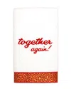 Linum Home Textiles Christmas Together Again Embroidered Turkish Cotton Hand Towel In White