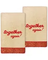 Linum Home Textiles Xmas Together Again 2-pc. Hand Towel In Sand