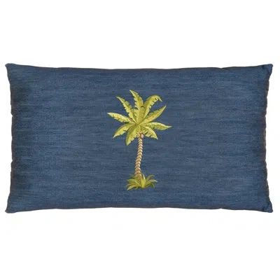 Linum Home Textiles Colton Denim Cotton Lumbar Pillow Cover