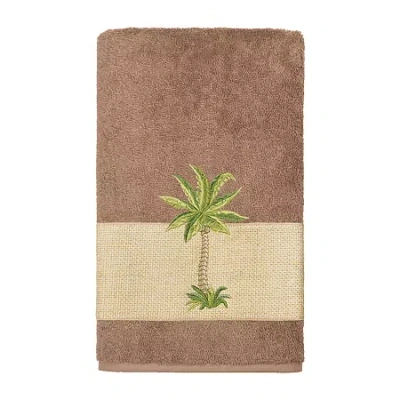 Linum Home Textiles Colton Embellished Bath Towel Set In Brown