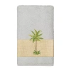 Linum Home Textiles Colton Embellished Bath Towel Set In Gray