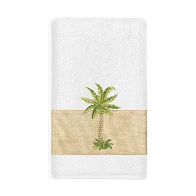 Linum Home Textiles Colton Embellished Bath Towel Set In White