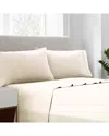 Linum Home Textiles Cotton 400tc Solid Sateen Sheet Set In Beige