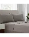Linum Home Textiles Cotton 400tc Solid Sateen Sheet Set In Silver