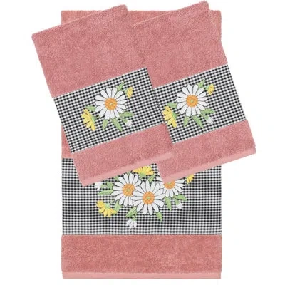 Linum Home Textiles Daisy 3 Piece Turkish Cotton Towel Set