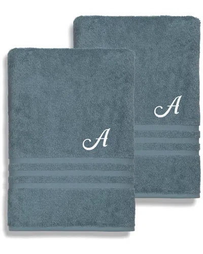 Linum Home Textiles Denzi 2pc Monogrammed Bath Towel Set