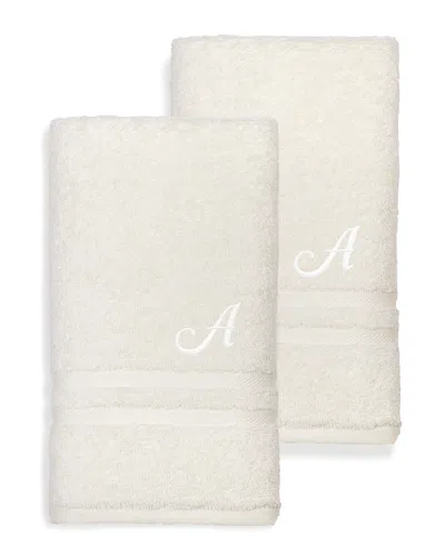 Linum Home Textiles Denzi 2pc Monogrammed Hand Towel Set