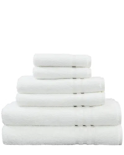 Linum Home Textiles Denzi 6pc Towel Set In White