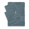 Linum Home Textiles Denzi Monogram Towel Collection 3-pc. Bath Towel Set In Blue