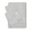 Linum Home Textiles Denzi Monogram Towel Collection 3-pc. Bath Towel Set In Gray