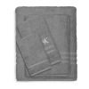 Linum Home Textiles Denzi Monogram Towel Collection 4-pc. Bath Towel Set In Gray